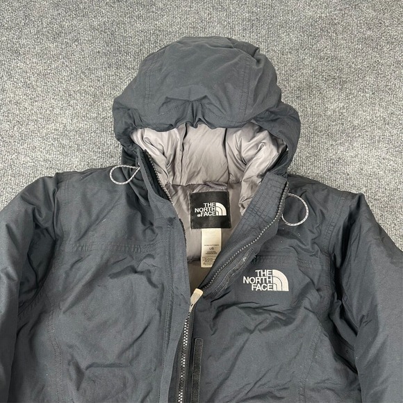 Womens Size‎ Large North Face Goose Down Black 550 Belted Puffer Jacket - Picture 2 of 11